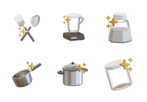 3D Kitchenware Iconset