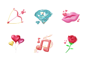 3D Love and Valentine Illustration Set