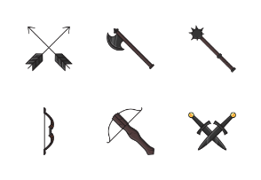 Ancient melee weapons and helmets