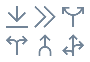Arrows and directional signs