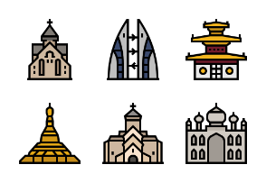 Asian countries landmarks