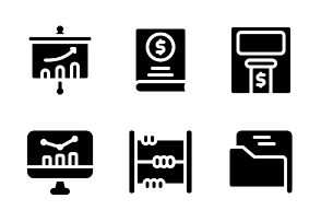 Business and Finance Glyph