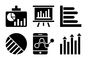 Business Charts and Diagrams Glyph