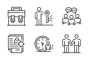 Business recruiter Vector style outline