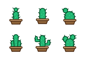 Cactus tree flat