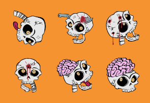 Cartoon Skulls
