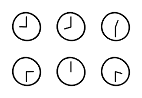 Clocks in Doodle Drawing Line Pack