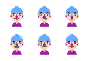 Clown emoji faces