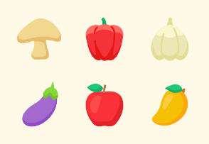 Fruits and Vegetables (Flat)