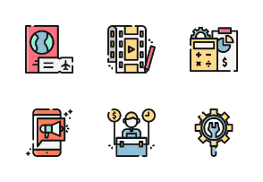 Digital Nomad With Outline And Color Iconset