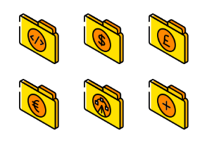Files And Folders Isometric 1 - Yellow