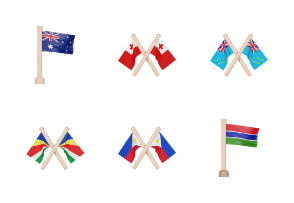 Flags, national, nation, country, 3D Illustration