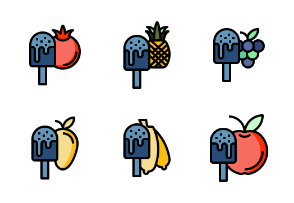 Fruits flavor ice cream