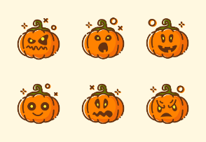 Halloween Pumpkins - Emoji set vol.3