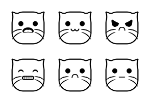 Hana Emojis Cat Edition Line