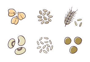 Hand-drawn Legumes & Cereals