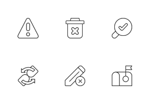 Interface icons. Linear. Outline