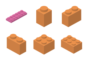 Colorful pack of children bricks