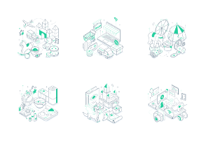 Line Isometric Education and Entertainment