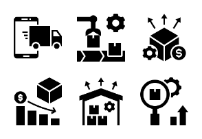 Logistics and supply chain management Glyph