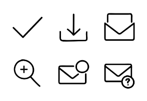 Mail, User, Phone, Search and Others Doodle Drawing Line Pack
