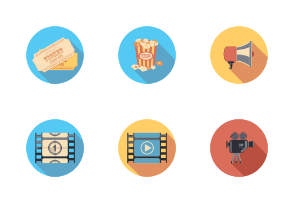 movie icons in circle