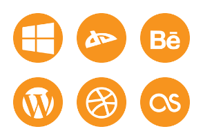 Orange Social Icons