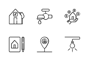 Property With Black And White Iconset