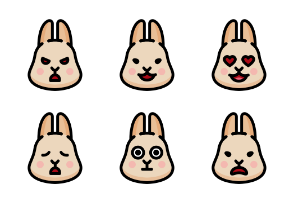 Rabbit Emoticons
