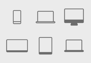 Responsive Devices - Active and non-active icons