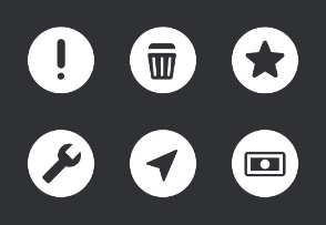 Basic UI Element Rounded Solid icons Set