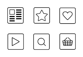 Rounded square web icons