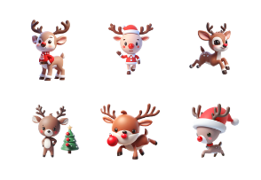 3D Rudolf Characters