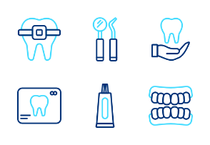 Set of Dental care, teeth