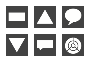 Shapes & Geometry Glyph Inverted