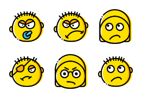 Smashicons Emoticons - Yellow - Vol 3