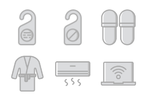 Smashicons Hotel Services - Greyscale - Vol 2