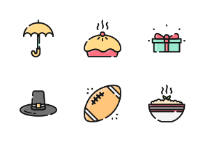 Thanksgiving With Outline And Color Iconset
