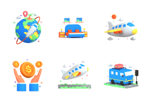 Travel and Vacation 3D Illustration